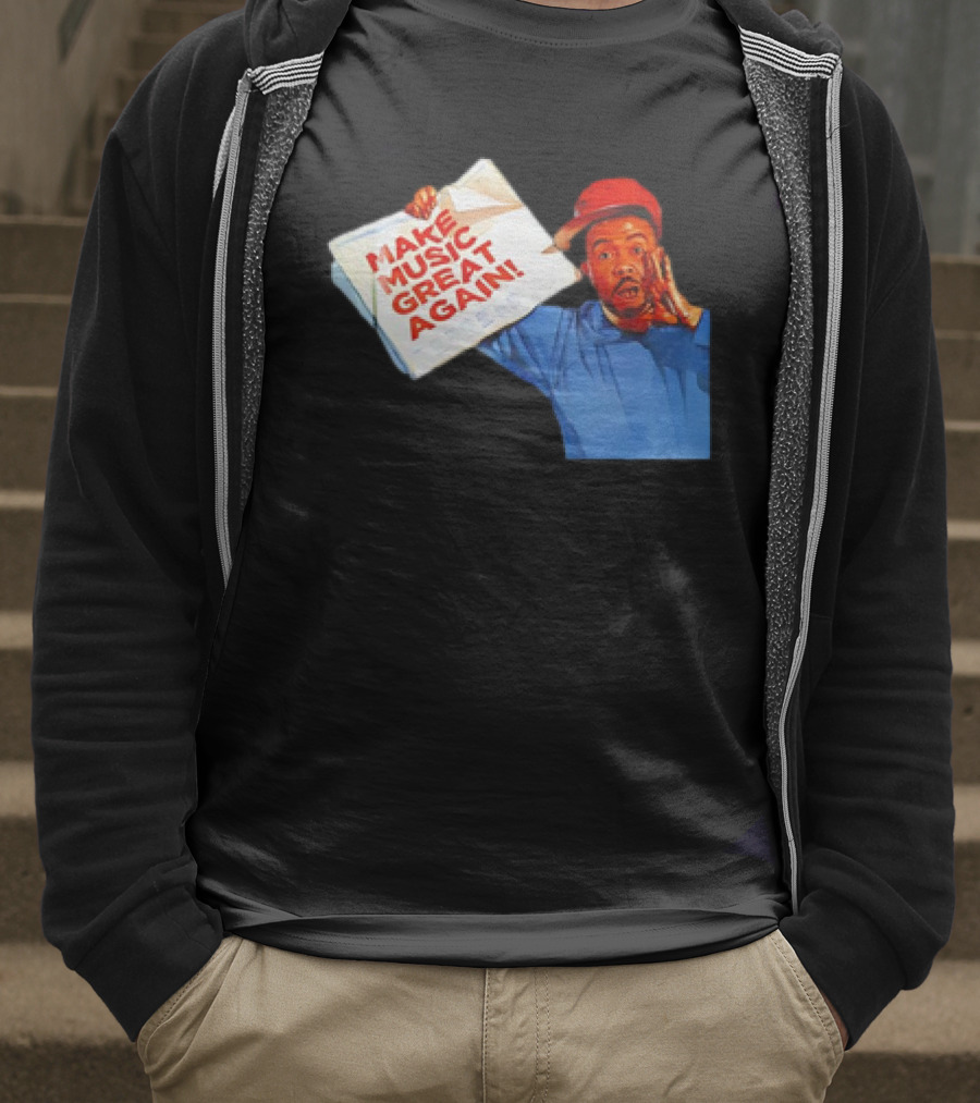Timbo Land Make Music Great Again Newspaper Character T-Shirt