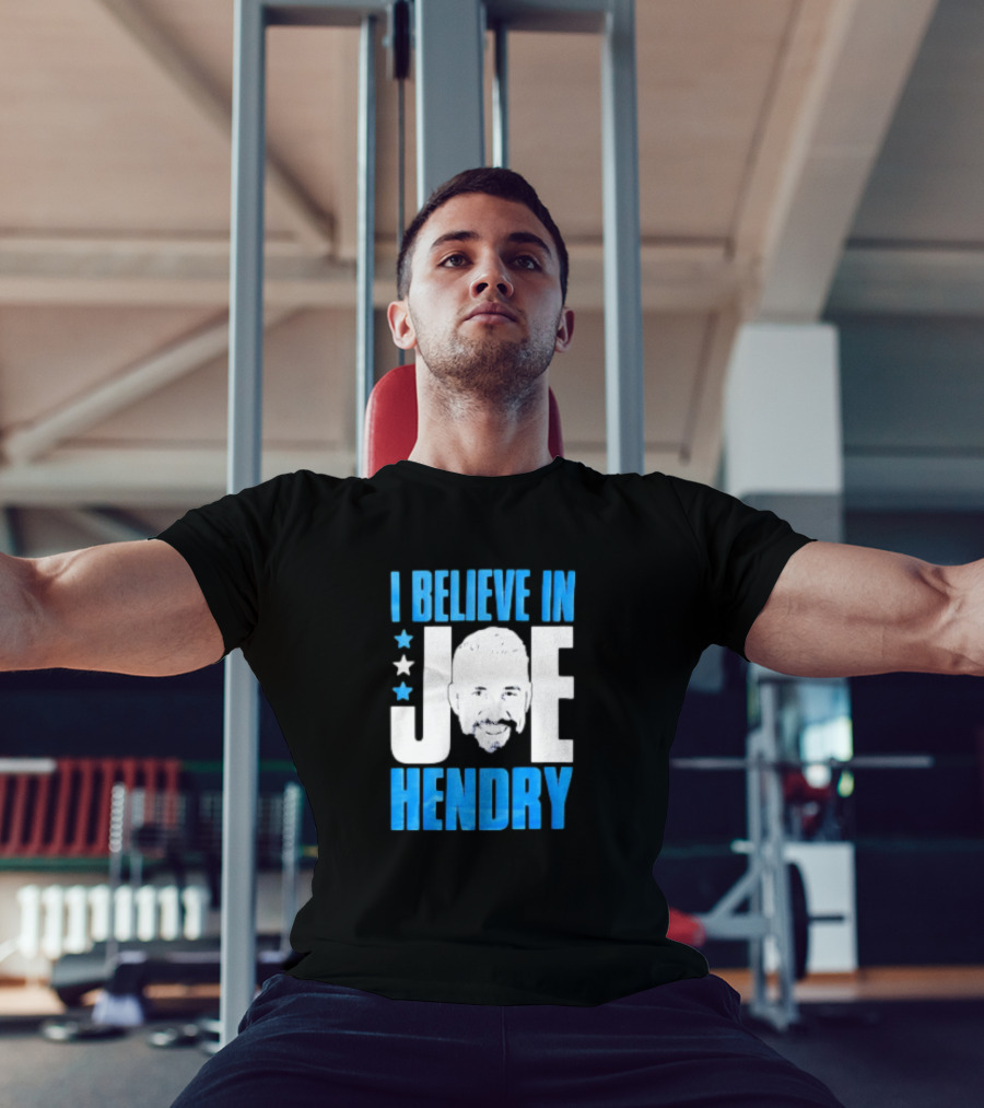 TNA I Believe In Joe Hendry Blue Text And Stars T-Shirt