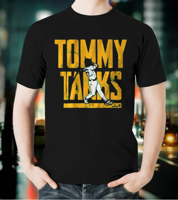 Tommy Tanks Baseball Player Silhouette T-Shirt