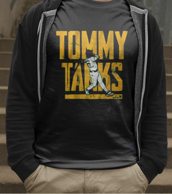Tommy Tanks Baseball Player Silhouette T-Shirt