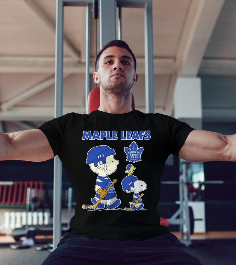 Toronto Maple Leafs Peanuts Snoopy Hockey 2025 Charlie Brown Woodstock T-Shirt
