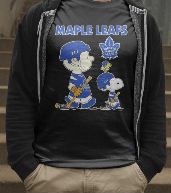 Toronto Maple Leafs Peanuts Snoopy Hockey 2025 Charlie Brown Woodstock T-Shirt