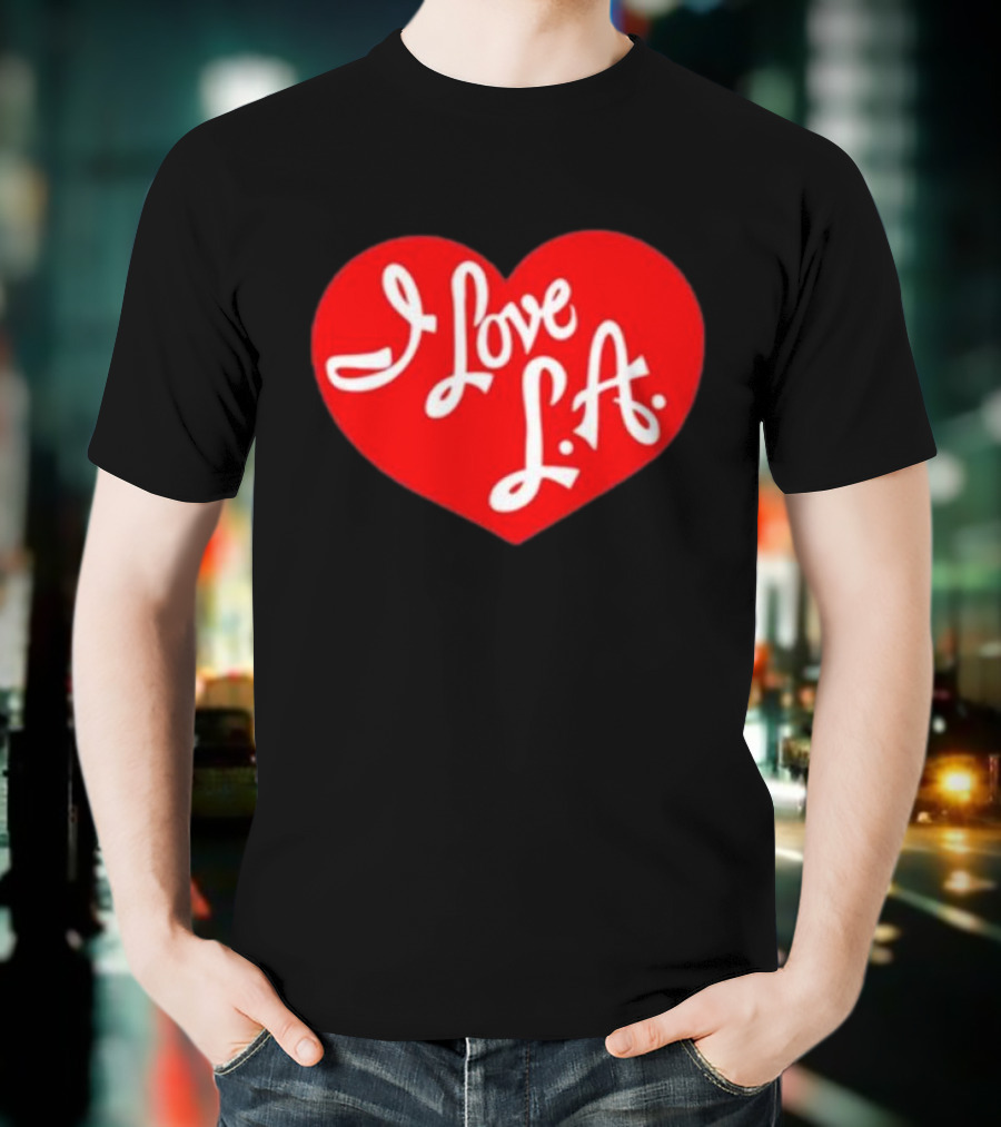 Tourist I Love LA Red Heart Icon T-Shirt