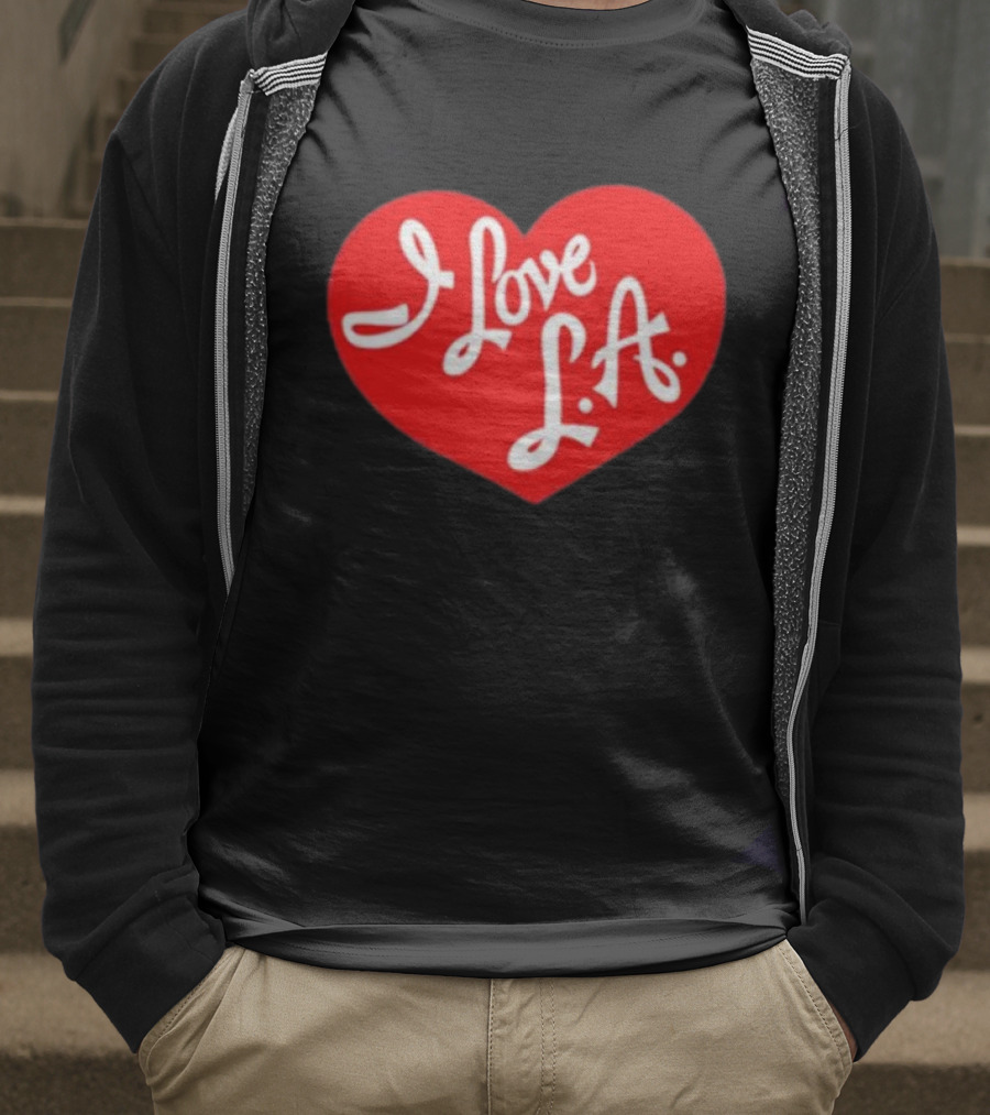 Tourist I Love LA Red Heart Icon T-Shirt