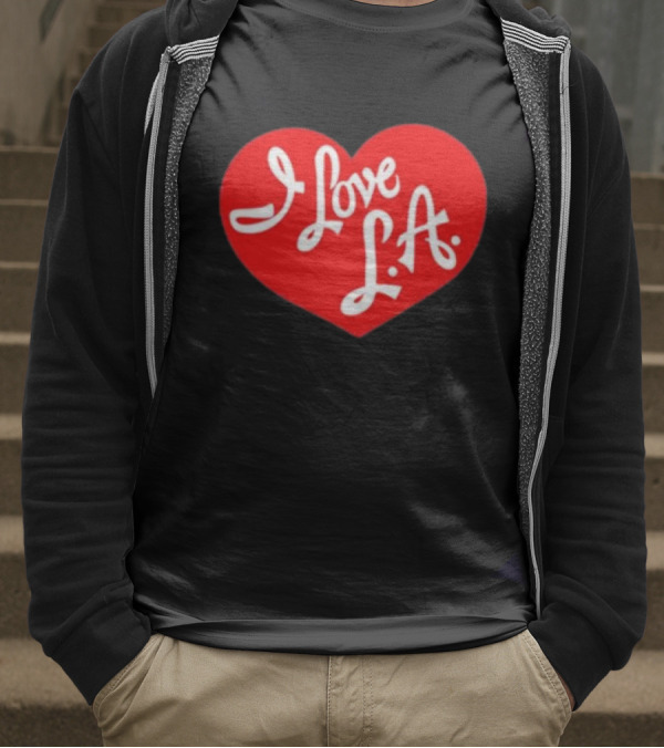 Tourist I Love LA Red Heart Icon T-Shirt