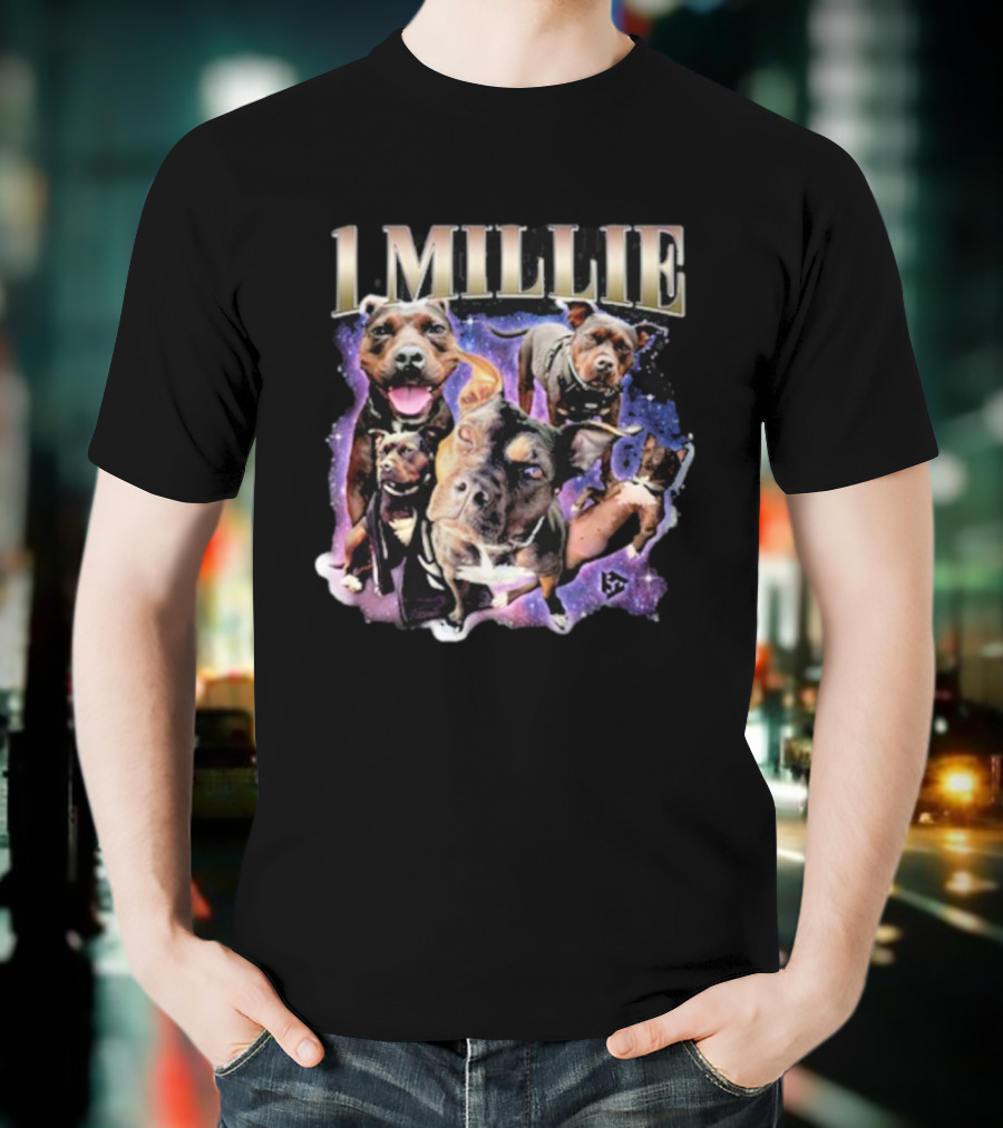 Trent The Traveler 1 Millie Dogs In Purple Cosmic Galaxy T-Shirt