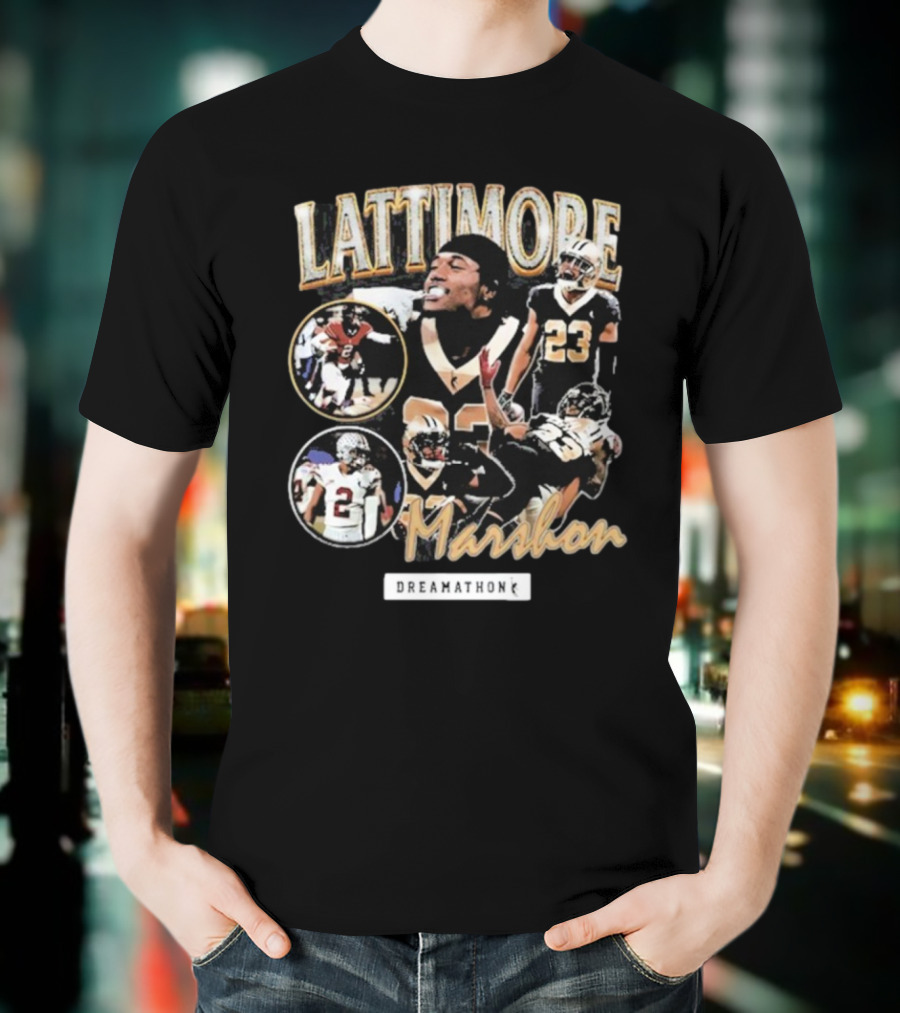 Lattimore Marshon Dreamathon Football Tribute Imagery T-Shirt