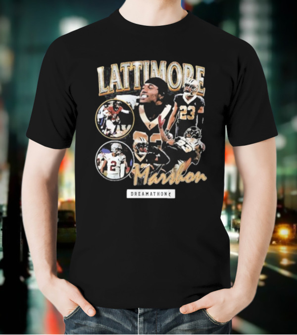 Lattimore Marshon Dreamathon Football Tribute Imagery T-Shirt