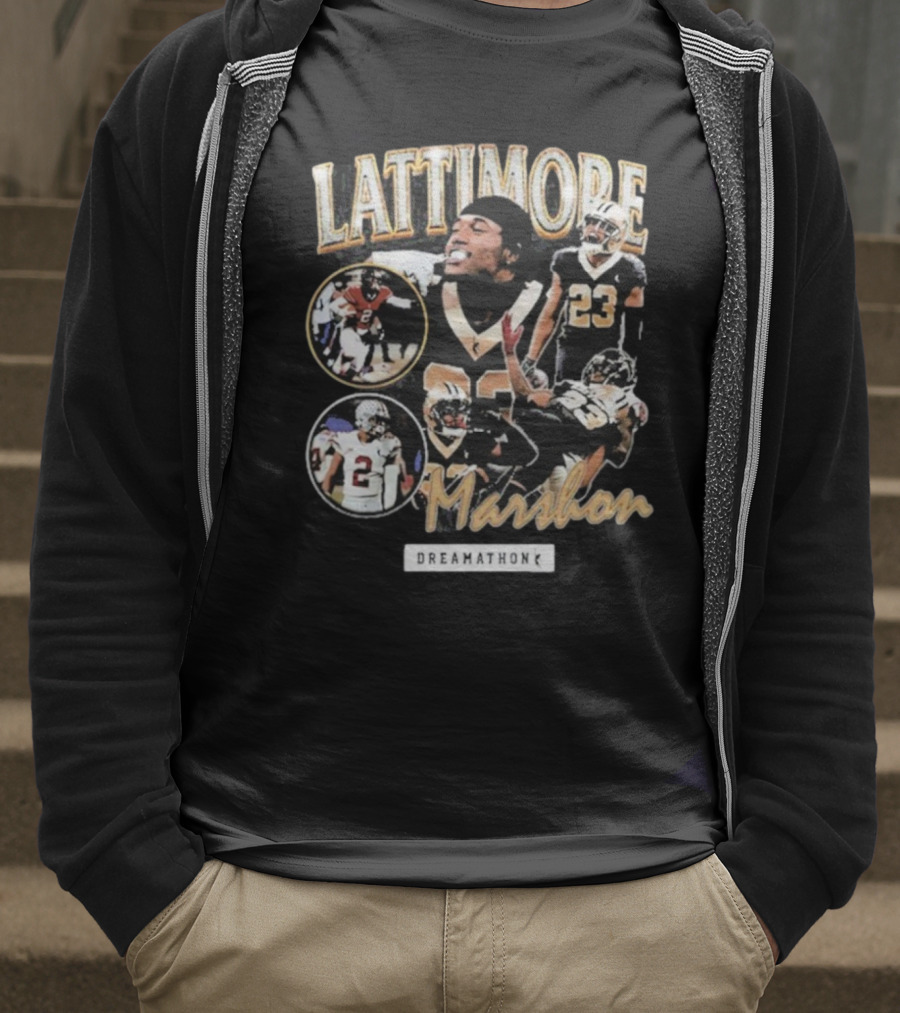 Lattimore Marshon Dreamathon Football Tribute Imagery T-Shirt