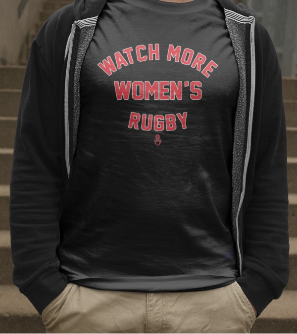USRPA More Women’s Rugby Red Text With Logo T-Shirt