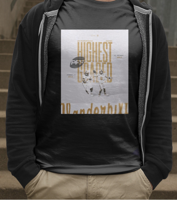Vanderbilt PFF Top Ten Highest Graded Eli Stowers Diego Pavia T-Shirt