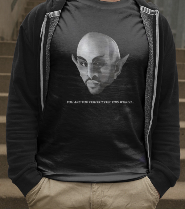 Vaticano You Are Too Perfect For This World Fantasy Creature Portrait T-Shirt