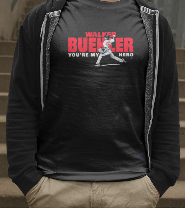 Walker Buehler You’re My Hero Baseball Pitcher Illustration T-Shirt