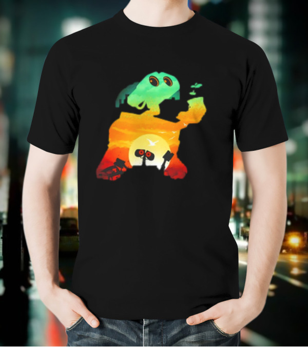 Wall-E Cosmic Recycler Sunset Silhouette T-Shirt