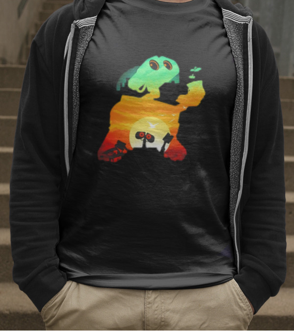 Wall-E Cosmic Recycler Sunset Silhouette T-Shirt