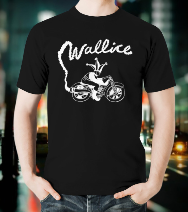 Wallice Clown On Motorcycle Illustration T-Shirt