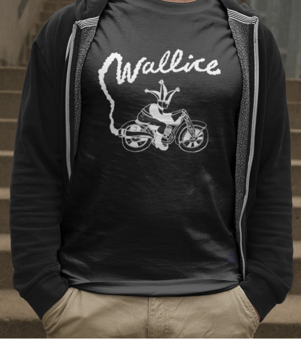 Wallice Clown On Motorcycle Illustration T-Shirt
