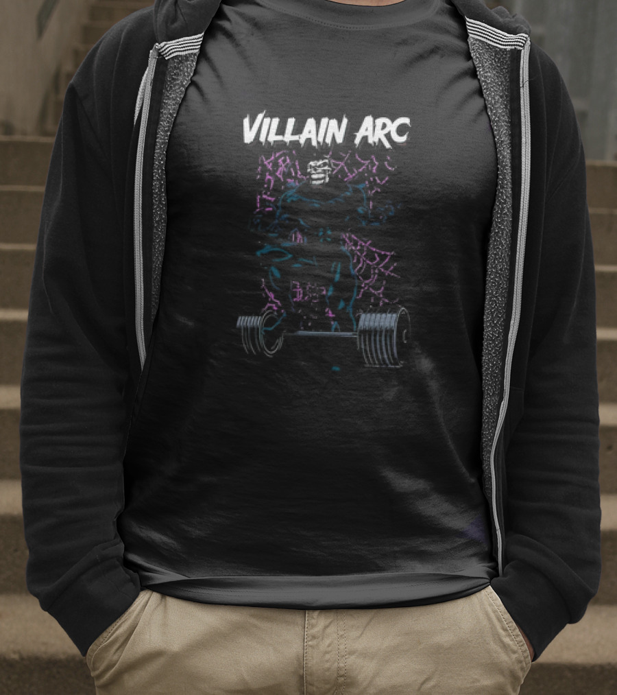 Villain Arc Vintage Weightlifting Neon Aesthetic T-Shirt