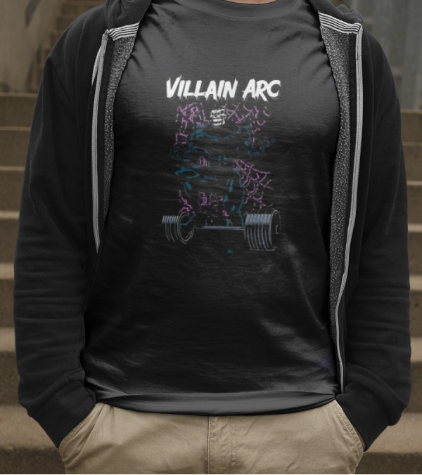 Villain Arc Vintage Weightlifting Neon Aesthetic T-Shirt