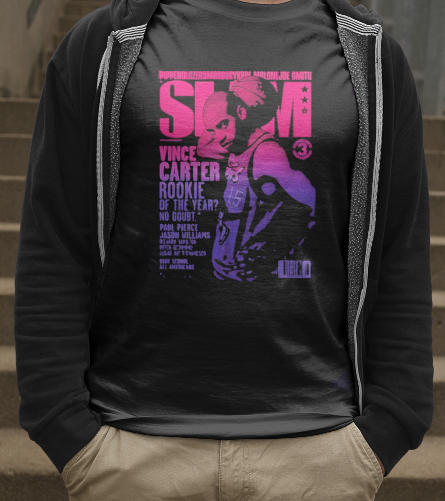 Vince Carter Toronto Rookie Of The Year 1999 SLAM 15 Gradient T-Shirt