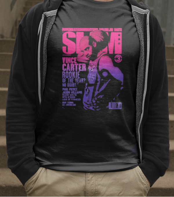 Vince Carter Toronto Rookie Of The Year 1999 SLAM 15 Gradient T-Shirt