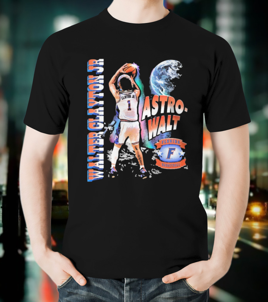 Walter Clayton Jr. Astro-Walt Florida Gator Basketball T-Shirt