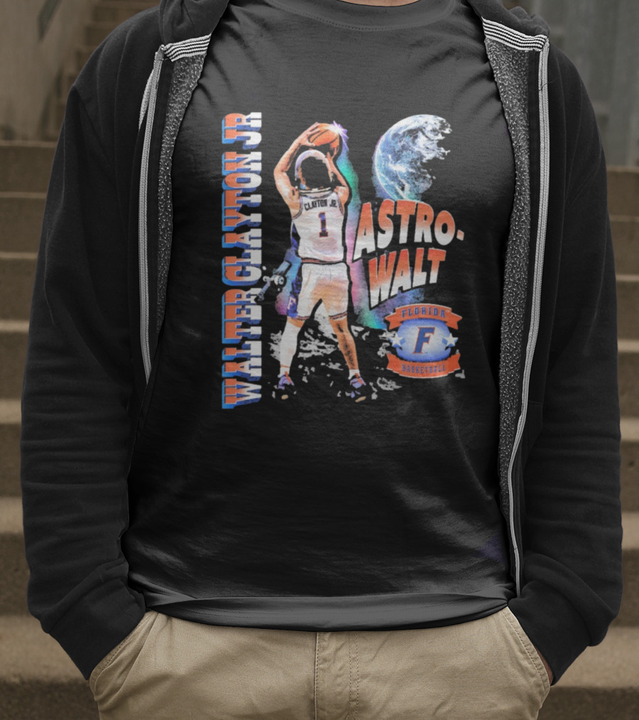 Walter Clayton Jr. Astro-Walt Florida Gator Basketball T-Shirt