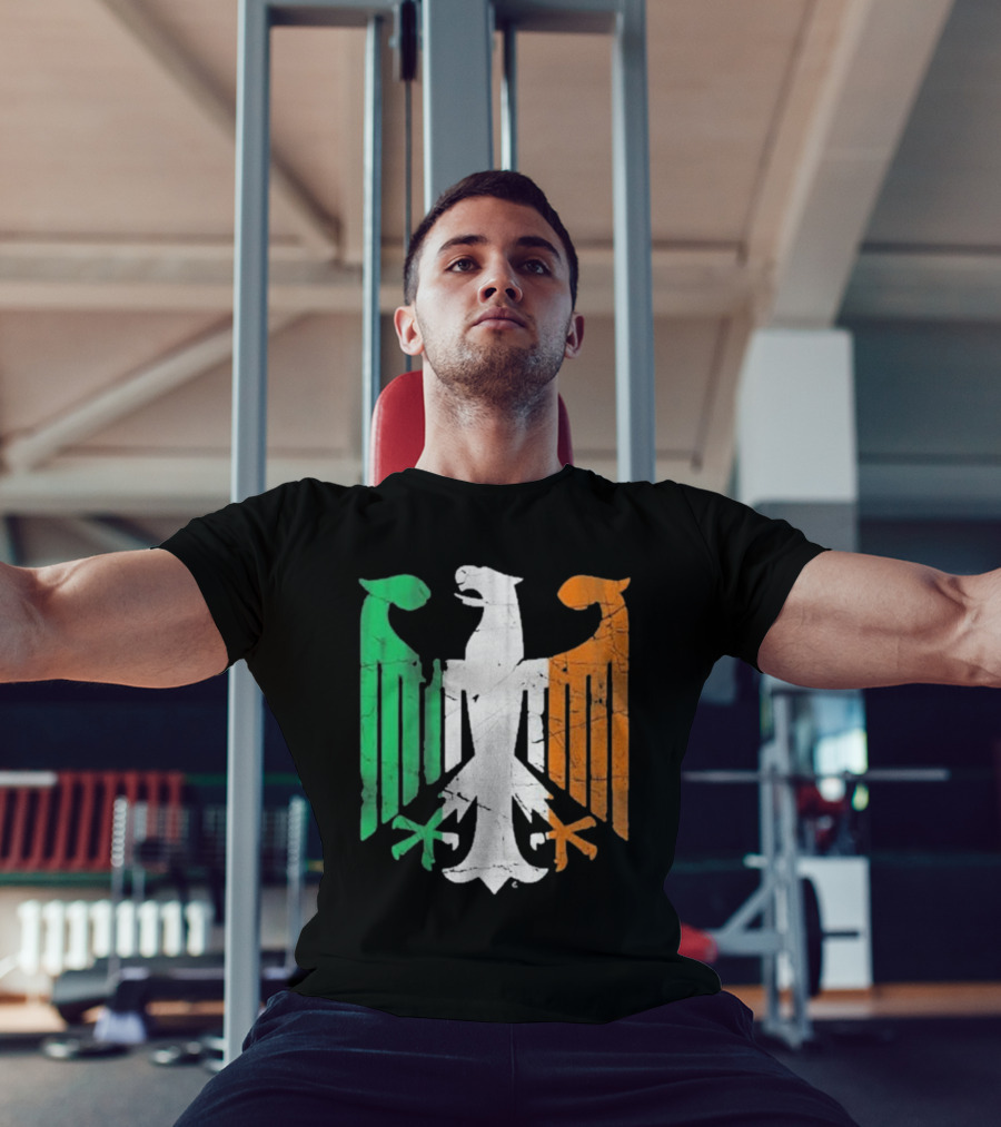 Vintage Irish German Eagle Emblem St Patrick’s Day Heritage T-Shirt
