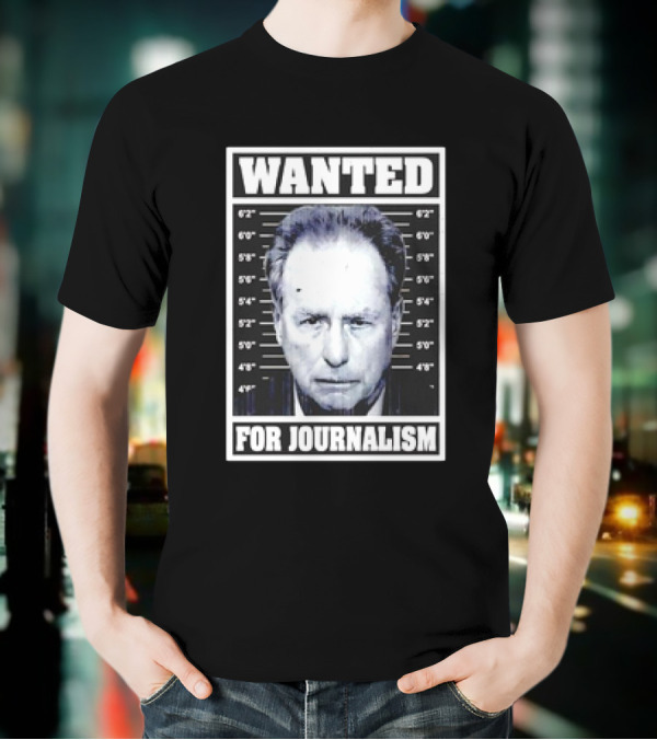 Wanted Satire For Journalism With Shot Image T-Shirt