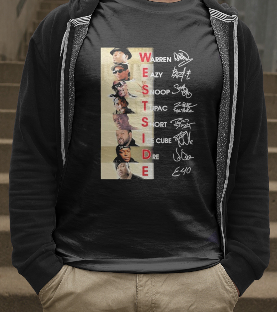 Warren Eazy Snoop Tupac Short Ice Cube Dre E40 Westside T-Shirt