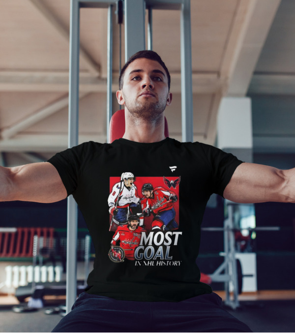 Washington Capitals Alexander Ovechkin Most Goals In NHL History Evolution 8 T-Shirt