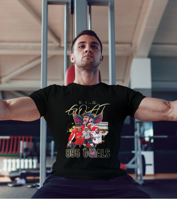 Washington Capitals NHL Alex Ovechkin GOAT 895 Goals Signature Collection T-Shirt