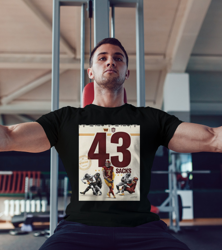 Washington Commanders 43 Sacks Chunky Sacks Hunger Program T-Shirt