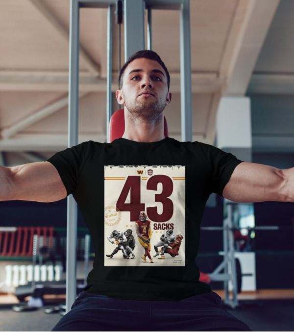 Washington Commanders 43 Sacks Chunky Sacks Hunger Program T-Shirt