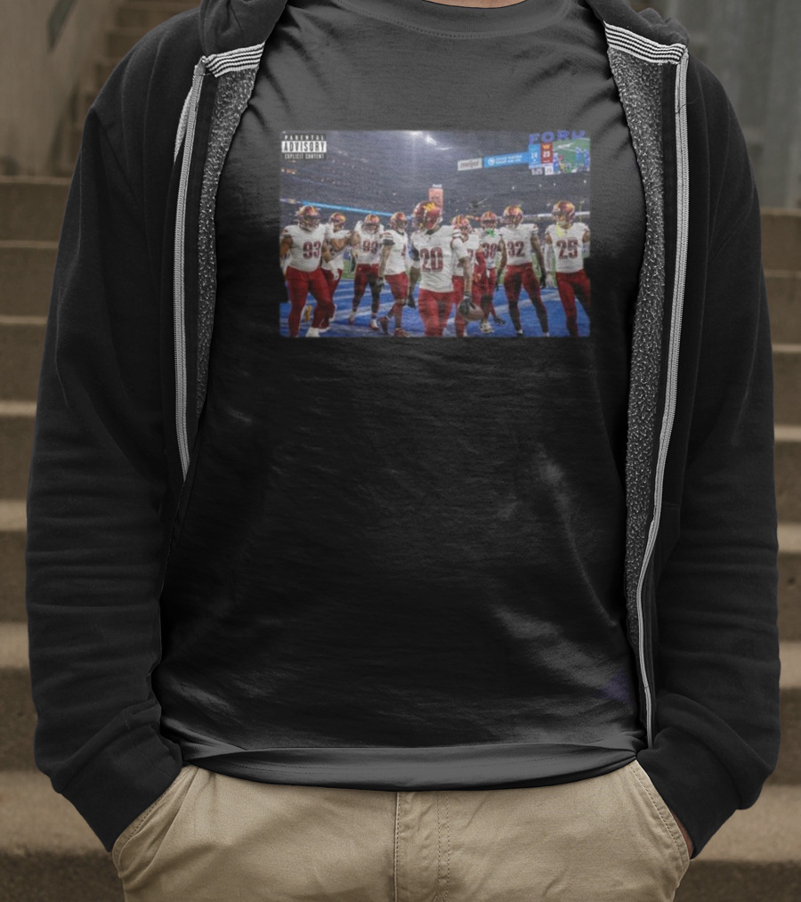 Parental Advisory Explicit Content Washington Commanders Defeat Detroit Lions At Ford Field T-Shirt