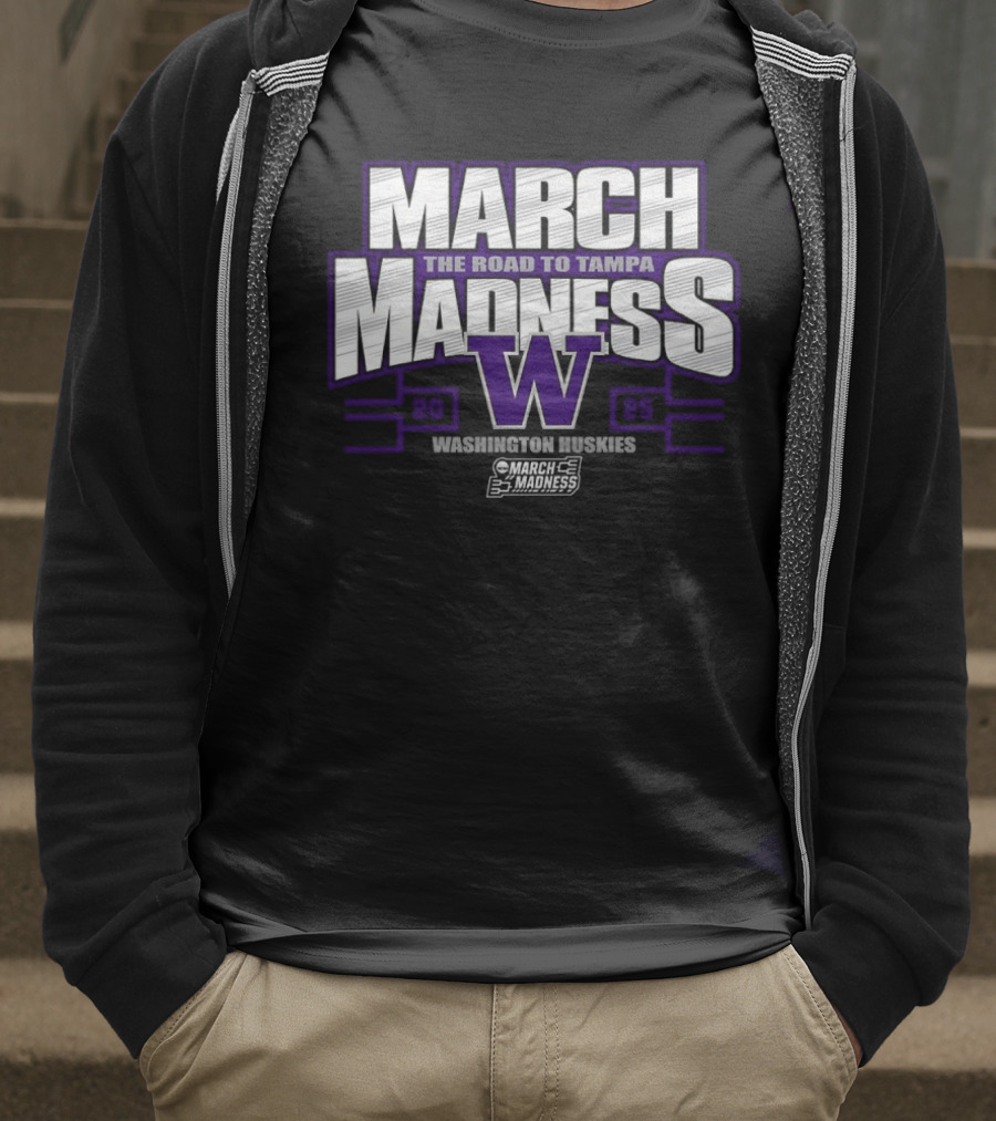 Washington Huskies 2025 March Madness The Road To Tampa T-Shirt