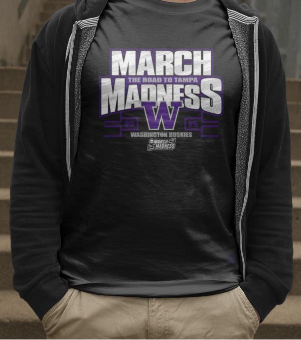 Washington Huskies 2025 March Madness The Road To Tampa T-Shirt