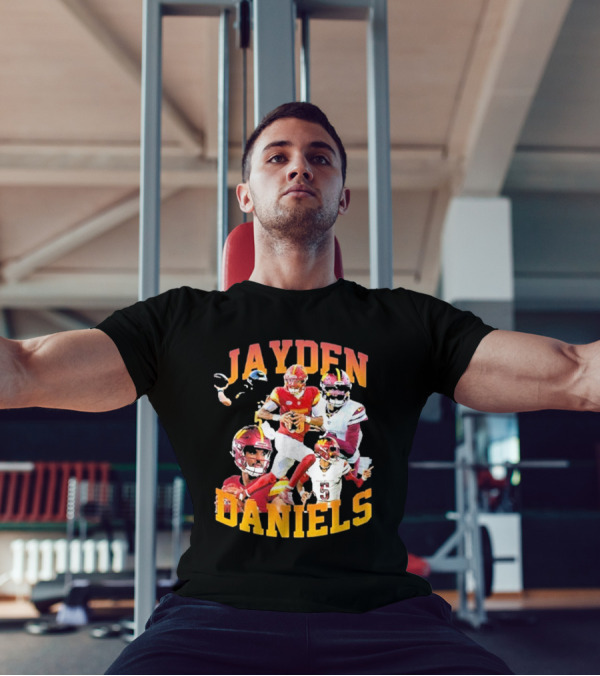 Jayden Daniels Washington Commanders Football Player Collage T-Shirt