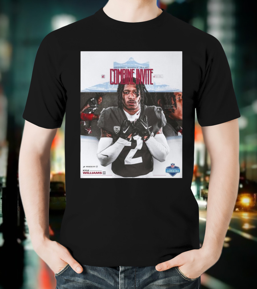 Lucas Oil Stadium NFL Combine Invite Kyle Williams Washington State Cougars Indianapolis 2025 T-Shirt