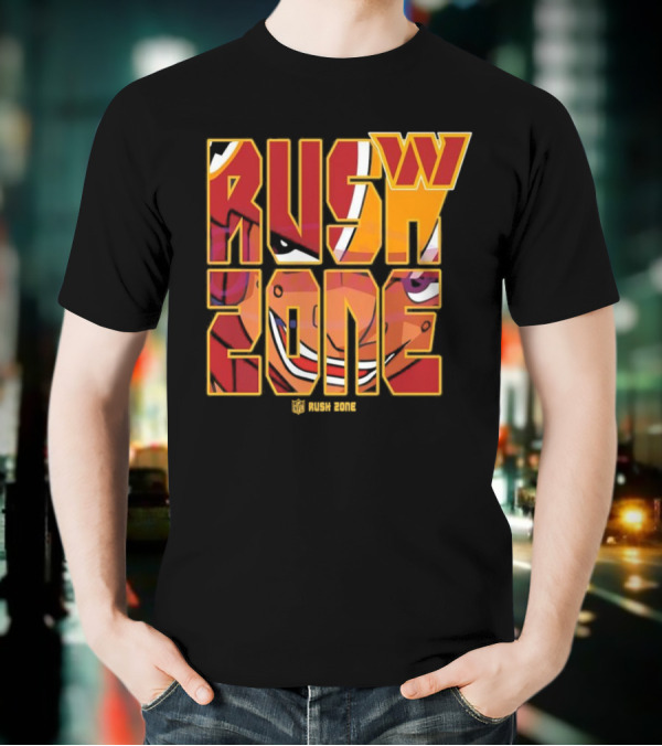 Washington Commanders NFL Rush Zone Cartoon Football T-Shirt