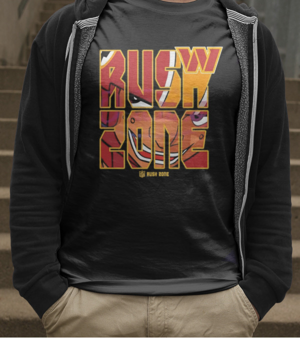 Washington Commanders NFL Rush Zone Cartoon Football T-Shirt