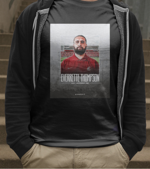 Washington State Football Everette Thompson Assistant Defensive Line Coach Palouse Stadium T-Shirt