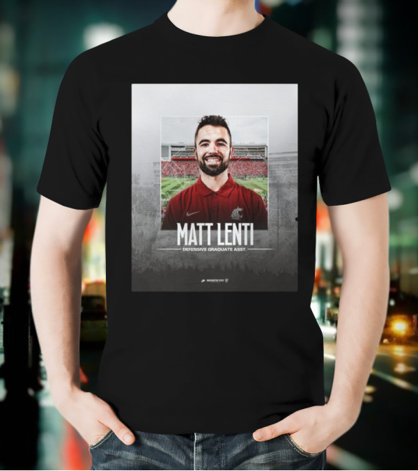 Matt Lenti Defensive Graduate Asst Washington State Cougars Palouse Football T-Shirt