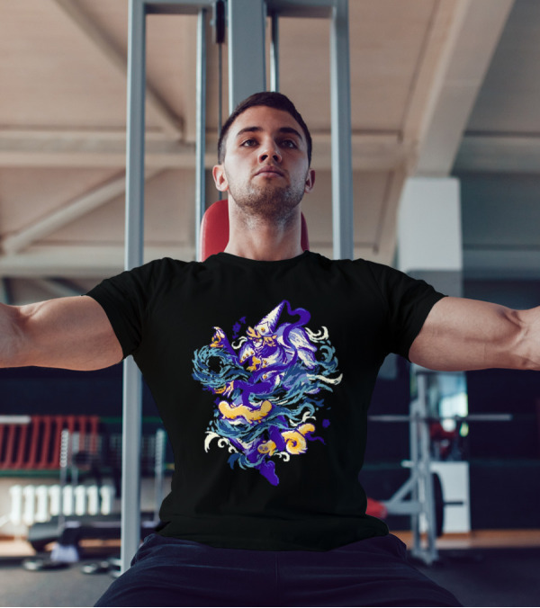 Water Witch Purple Fish Mystic Waves T-Shirt