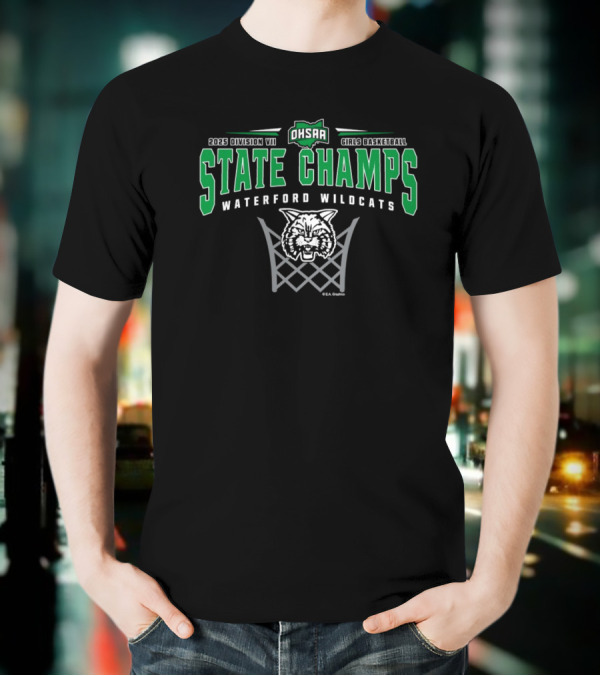 2025 Division VII State Champs Waterford Wildcats Girls Basketball T-Shirt
