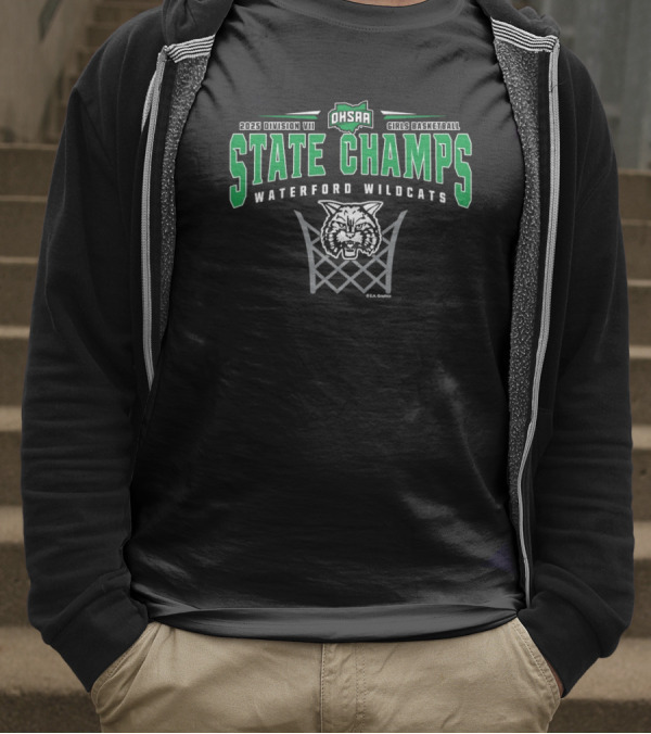 2025 Division VII State Champs Waterford Wildcats Girls Basketball T-Shirt