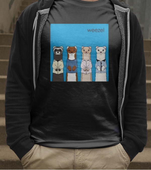 Weezel Weasel In Colorful Outfits Quartet T-Shirt
