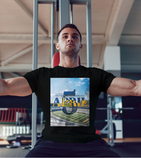 West Virginia Mountaineers Save The Date Gold Blue Spring Showcase April 5 2025 1 PM T-Shirt