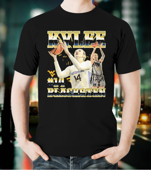 West Virginia Mountaineers Basketball Kylee Blacksten #14 T-Shirt