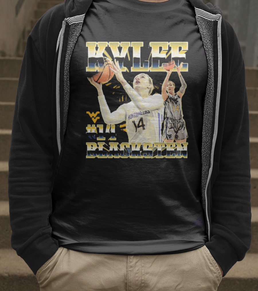 West Virginia Mountaineers Basketball Kylee Blacksten #14 T-Shirt